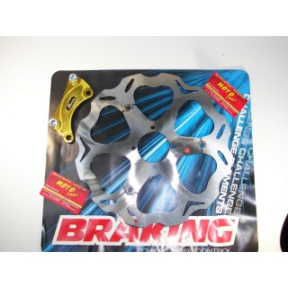 ΔΙΣΚΟΠΛΑΚΑ ΕΜΠΡΟΣ YAMAHA CRYPTON X 135 ΠΛΕΥΣΤΗ ΜΑΡΓΑΡΙΤΑ OVERSIZE BRAKING