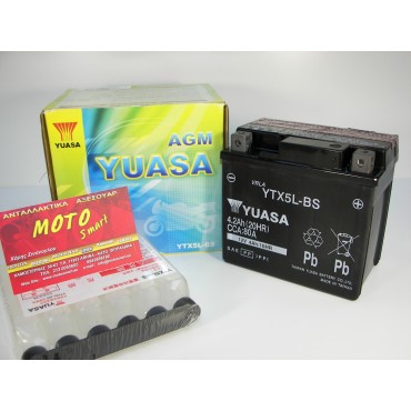 ΜΠΑΤΑΡΙΑ YTX5L-BS YUASA ΚΛΕΙΣΤΟΥ